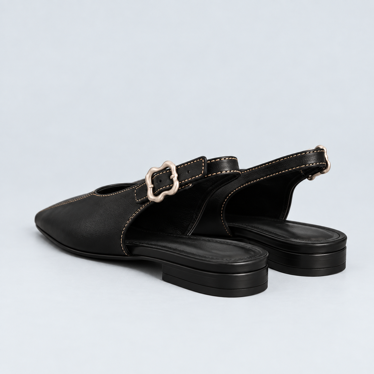 The Fiona black leather — rear view