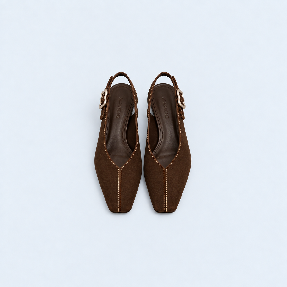 The Fiona brown suede — top view