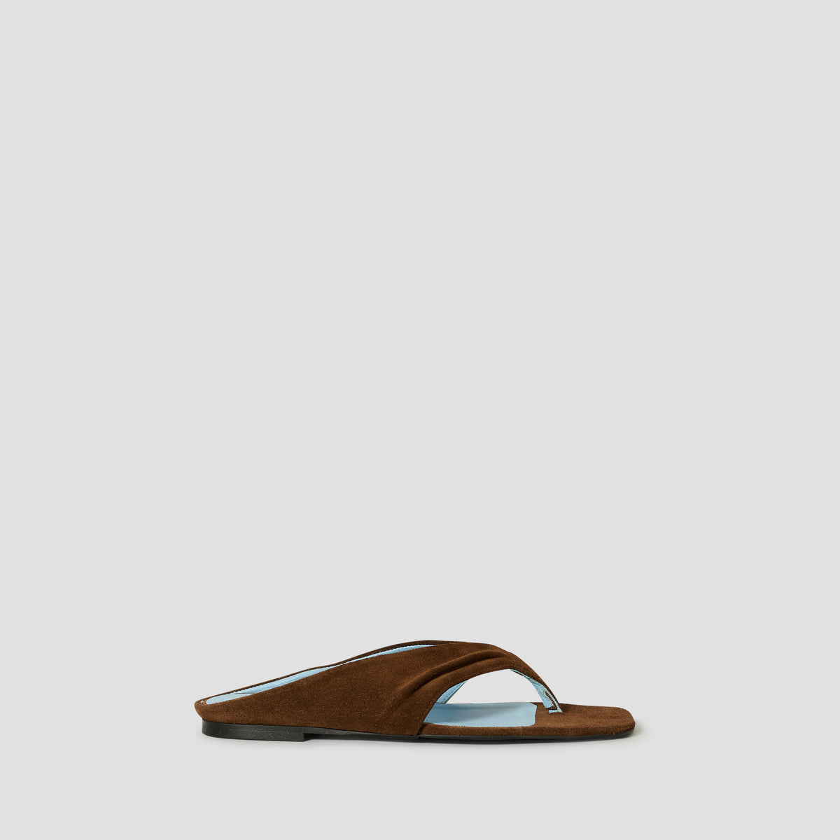 The Opal Brown Suede with Blue Leather Lining — view 1