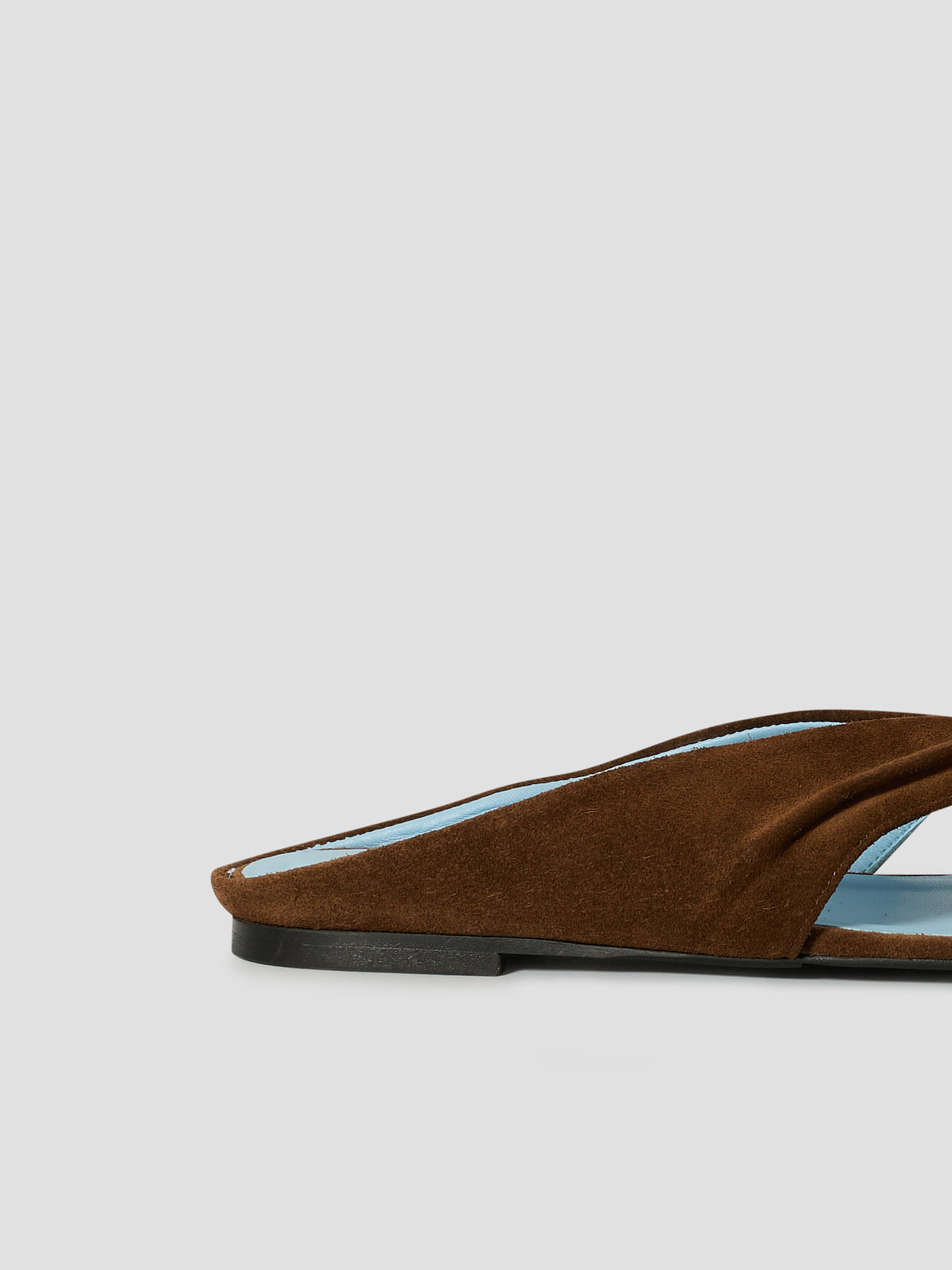 The Opal Brown Suede with Blue Leather Lining — view 2