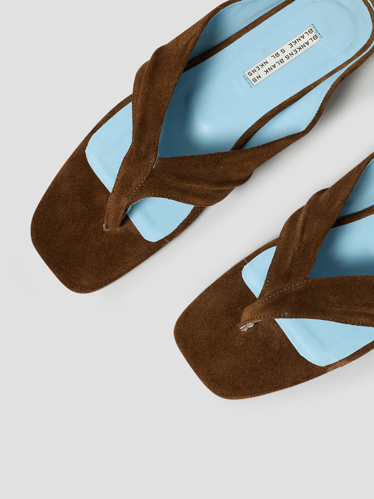 The Opal Brown Suede with Blue Leather Lining — view 6