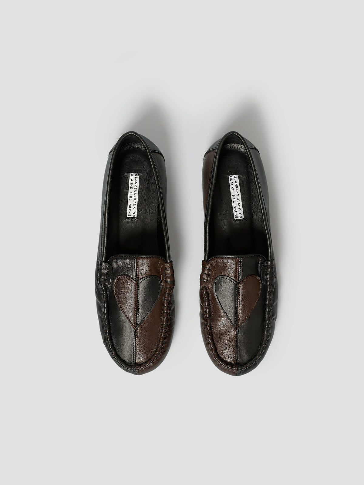The Serena Heart Black and Brown Leather — view 2