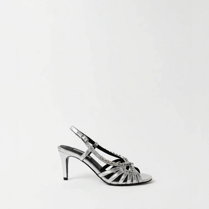 THE JULIA SILVER AND RHINESTONE BOW