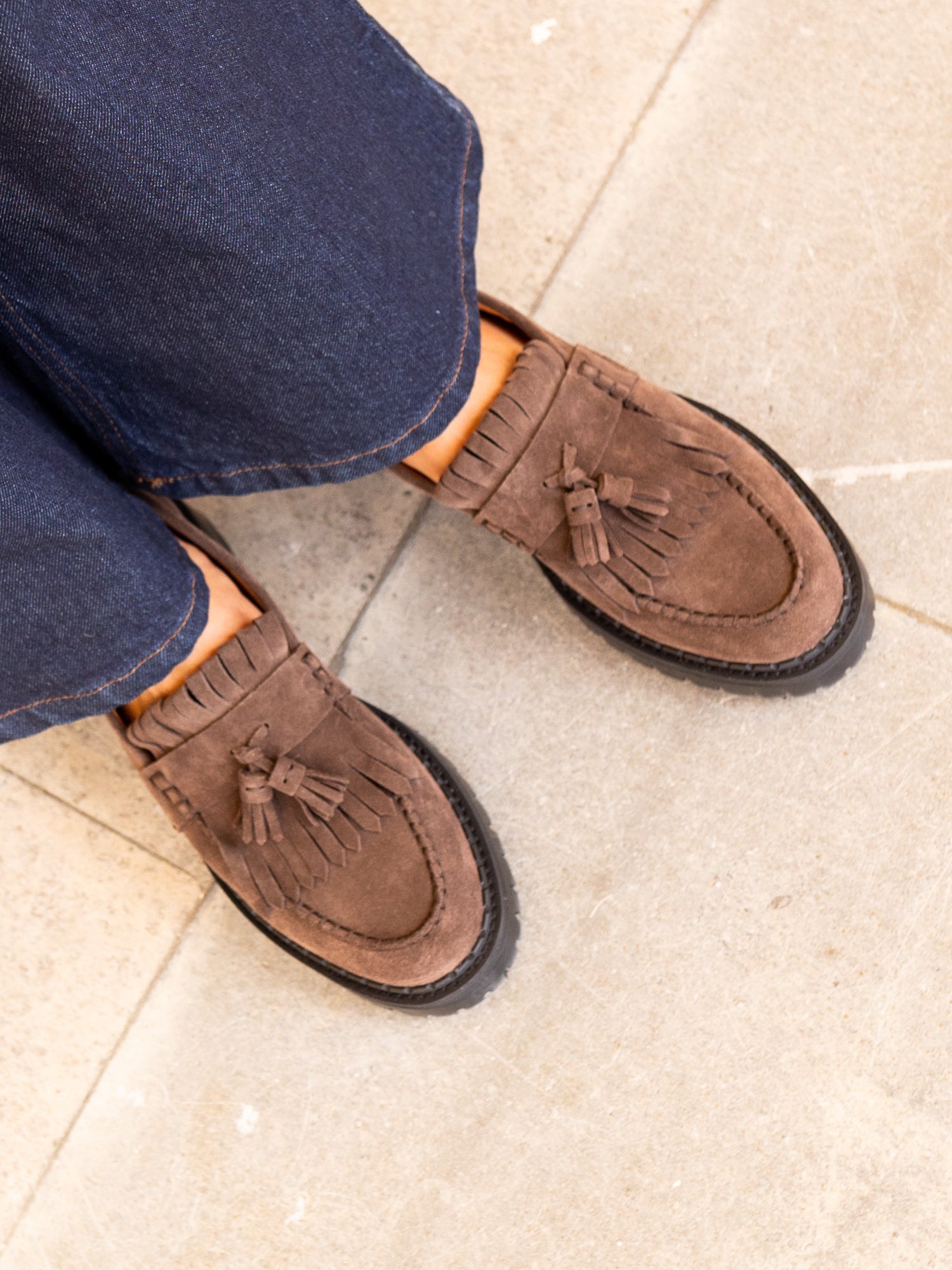 Blankens Amal Brown Suede Loafers