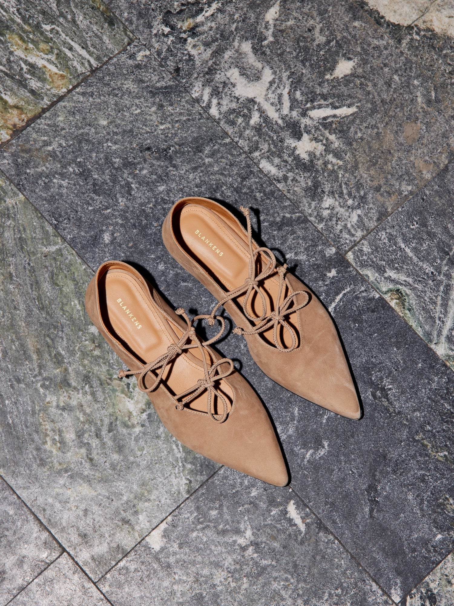 THE AMIE BEIGE POINTY BALLET FLATS